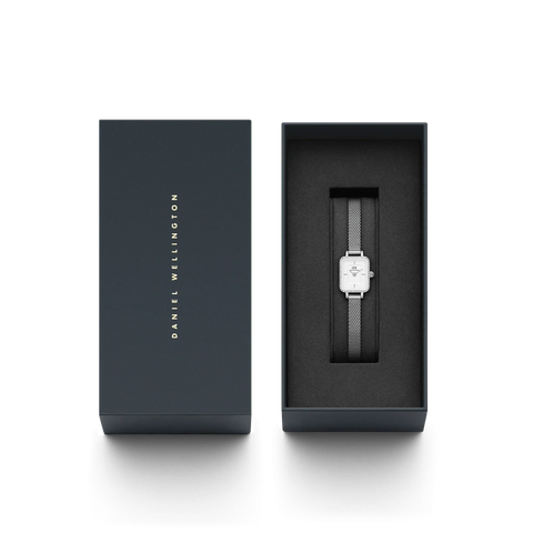 Daniel Wellington Quadro Mini Lumine Bezel Silver Watch DW00100732