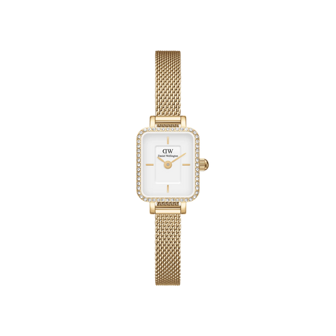 Daniel Wellington Quadro Mini Lumine Bezel Gold Watch DW00100730