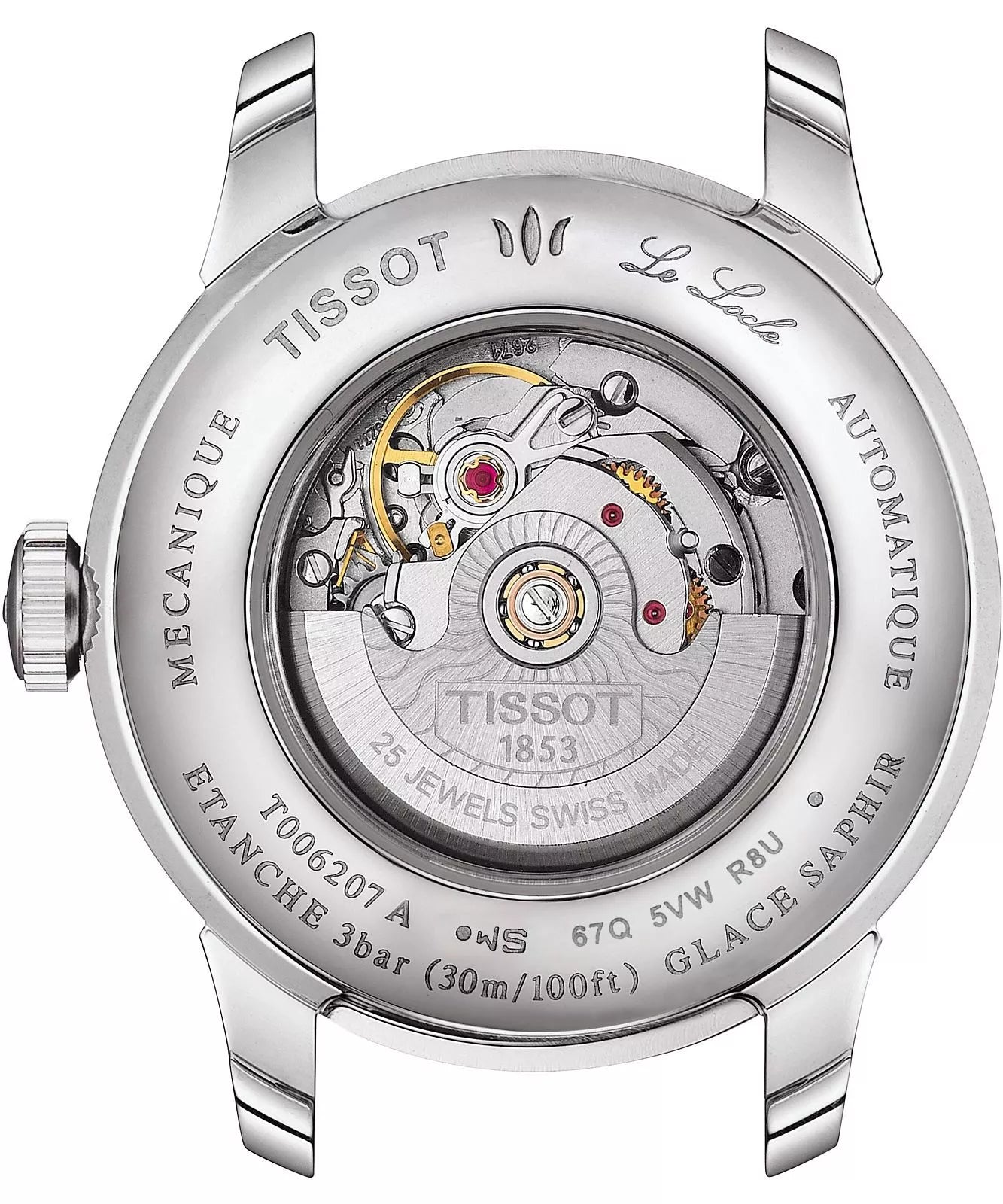 Tissot Damenuhr Automatik Le Locle 29mm Schwarz Diamant T0062071112600