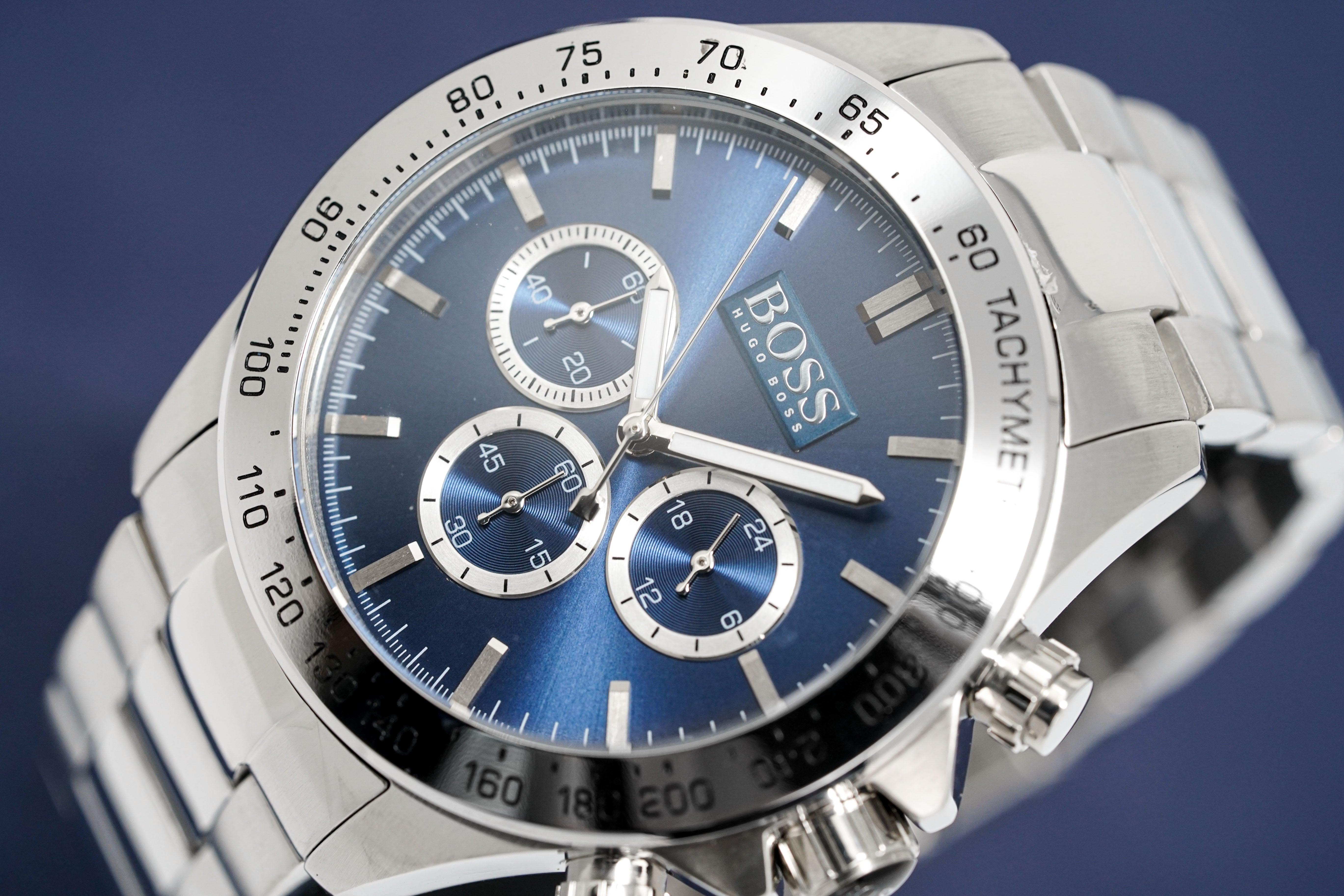 Hugo Boss Herrenuhr Chronograph Ikon Blau HB1512963