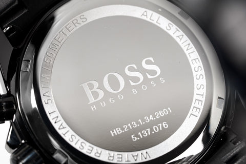 Hugo Boss Herrenuhr Chronograph Ikon Schwarz PVD HB1512961