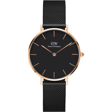 Daniel Wellington Ladies Black Petite Ashfield Watch DW00100201