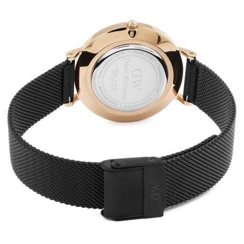 Daniel Wellington Ladies Black Petite Ashfield Watch DW00100201