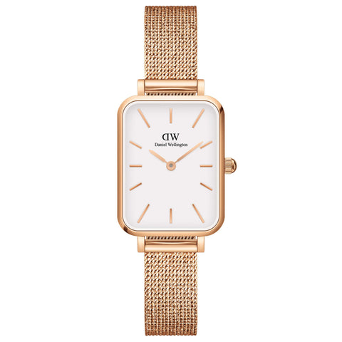 Daniel Wellington Ladies Rose Gold Quadro Watch DW00100431