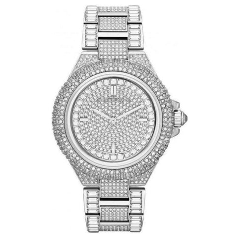 Michael Kors – MK5869 – Silberne Camille-Glitz-Armbanduhr für Damen