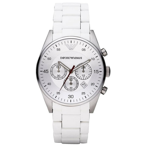 Emporio Armani AR5859 Men's Chronograph Tazio White Watch