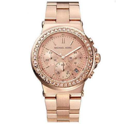 Michael Kors MK5586 Damen-Armbanduhr Mini Dylan Glitz in Roségold