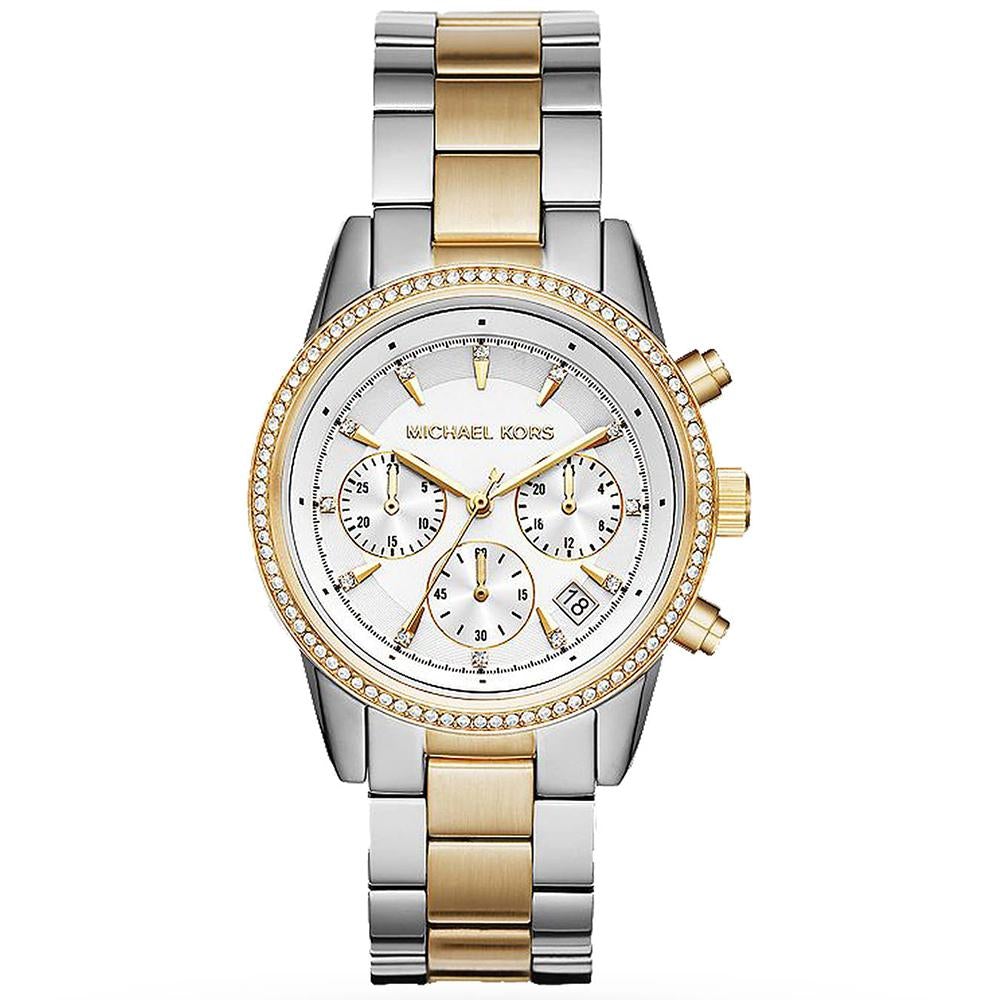 Michael Kors MK6474 Ritz-Chronograph für Damen, Gold