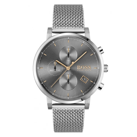 Hugo Boss Herrenuhr Associate gebürsteter Stahl Roségold HB1513807