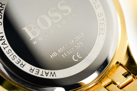 Hugo Boss Herrenuhr Associate Gelbgold Blau HB1513841