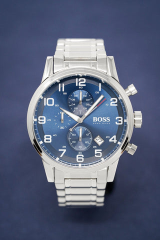 Hugo Boss Uhr Chronograph Aeroliner Blau HB1513183