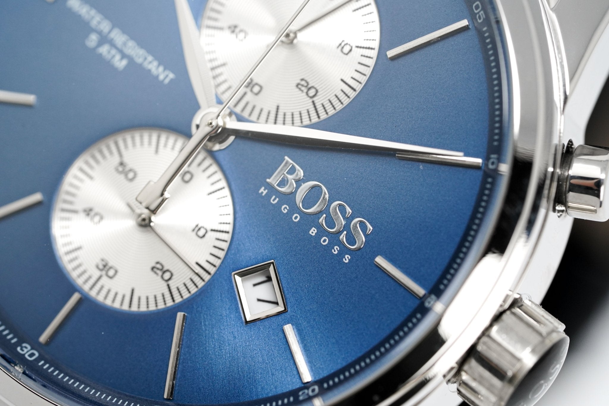 Hugo Boss Men's Watch Chronograph Blue Jet Leather HB1513283