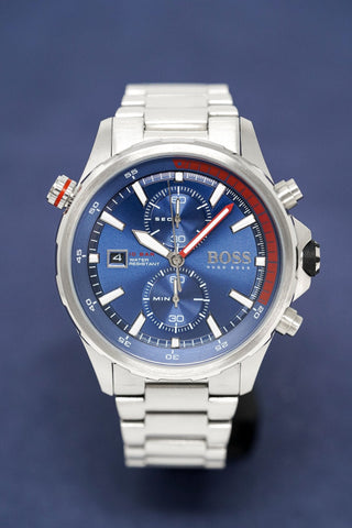 Hugo Boss Herrenuhr Chronograph Globetrotter Blau HB1513823