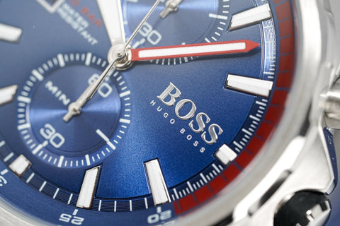 Hugo Boss Herrenuhr Chronograph Globetrotter Blau HB1513823