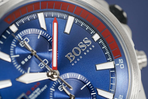 Hugo Boss Herrenuhr Chronograph Globetrotter Blau HB1513823