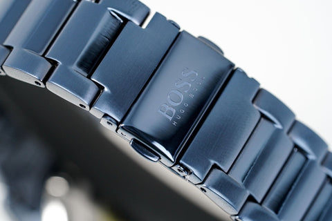 Hugo Boss Men's Watch Chronograph Globetrotter Blue PVD HB1513824
