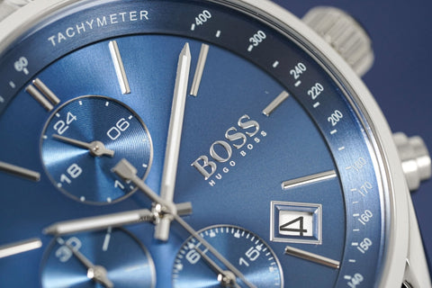 Hugo Boss Herrenuhr Chronograph Grand Prix Blau HB1513478