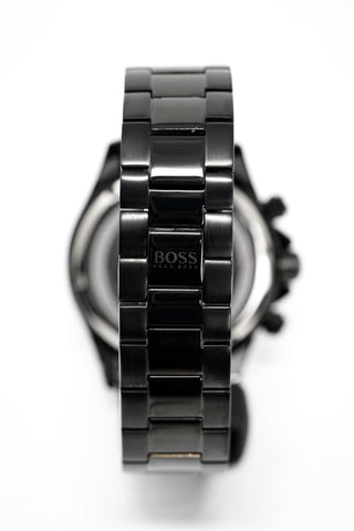 Hugo Boss Herrenuhr Chronograph Ikon Schwarz PVD HB1512961