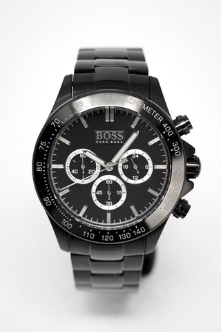 Hugo Boss Herrenuhr Chronograph Ikon Schwarz PVD HB1512961