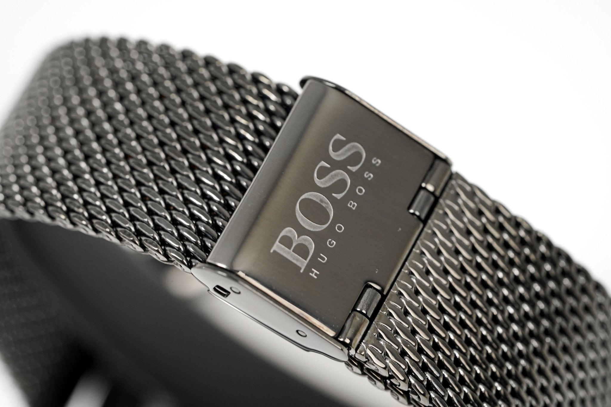 Hugo Boss Herrenuhr Chronograph Ikon Grau Mesh HB1513443