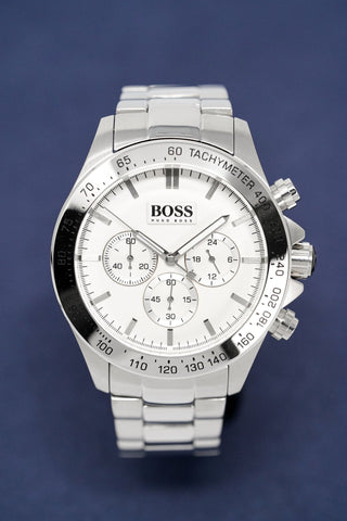 Hugo Boss Herrenuhr Chronograph Ikon Silber HB1512962