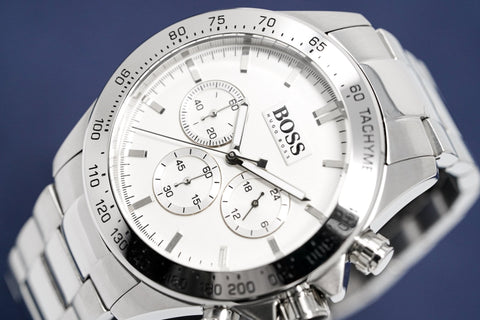 Hugo Boss Herrenuhr Chronograph Ikon Silber HB1512962