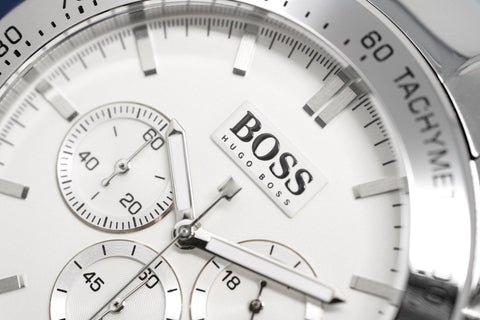 Hugo Boss Herrenuhr Chronograph Ikon Silber HB1512962