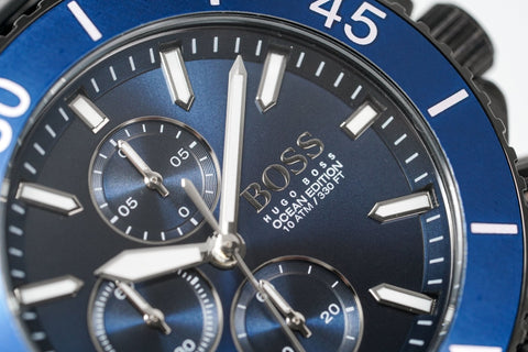 Hugo Boss Herrenuhr Chronograph Ocean Edition Blau HB1513702