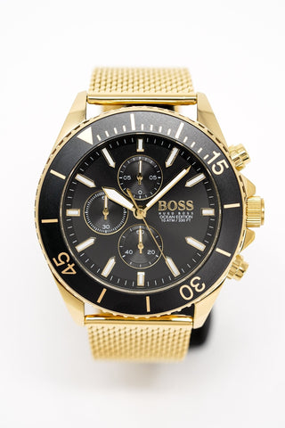 Hugo Boss Herren-Armbanduhr Chronograph Ocean Edition Gold HB1513703