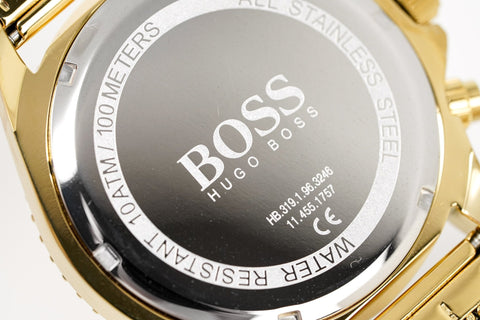 Hugo Boss Herren-Armbanduhr Chronograph Ocean Edition Gold HB1513703