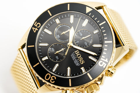 Hugo Boss Herren-Armbanduhr Chronograph Ocean Edition Gold HB1513703