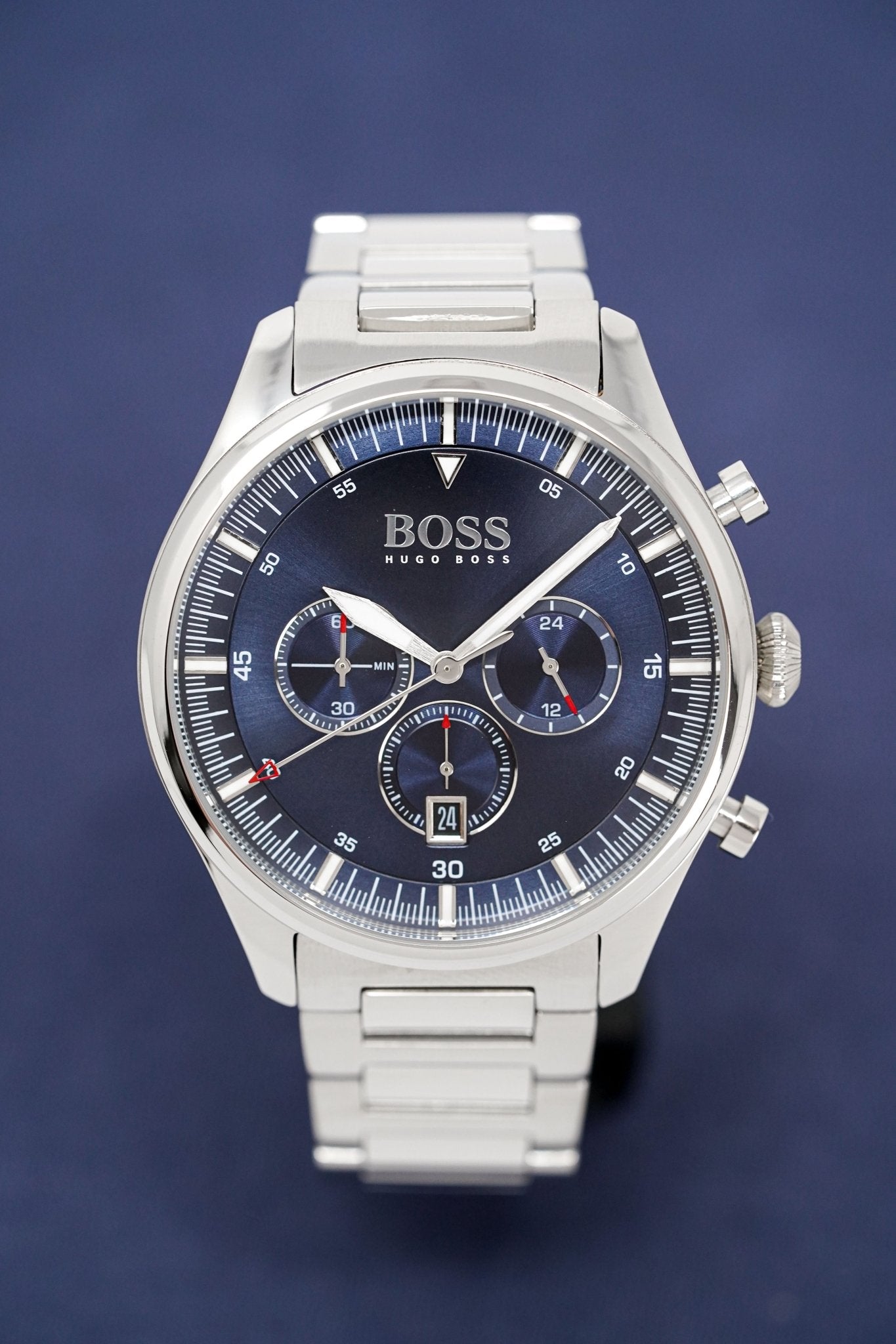 Hugo Boss Herrenuhr Chronograph Pioneer Blau HB1513867