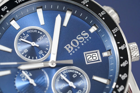 Hugo Boss Herrenuhr Chronograph Rafale Blau HB1513510