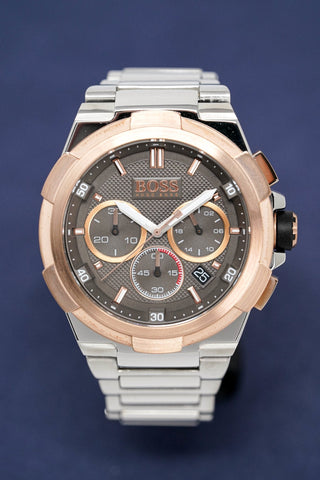 Hugo Boss Herrenuhr Chronograph Supernova Grau HB1513362