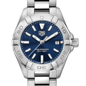 Tag Heuer Aquaracer Blue Dial Silver Steel Strap Watch For Women Wbd1412 Ba0741