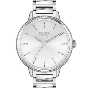 Hugo Boss Womens 1502539 Signature Silver Tone Stainless Steel Watch