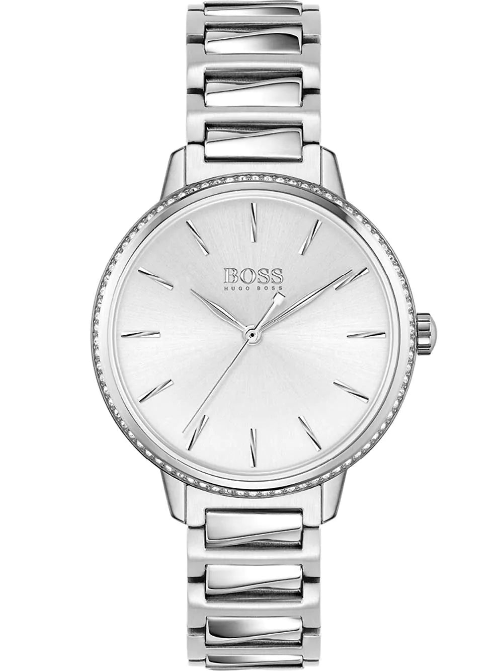Hugo Boss Womens 1502539 Signature Silver Tone Stainless Steel Watch