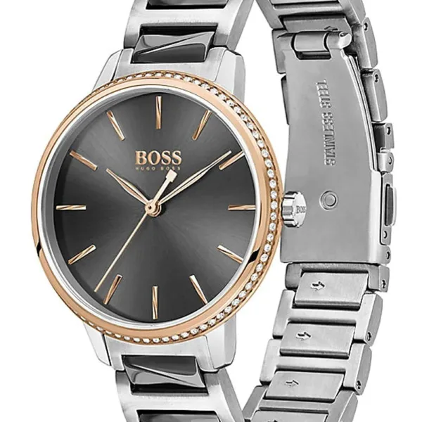 Hugo Boss Womens 1502569 Signature Two Tone Stainless Steel Watch - alternate view