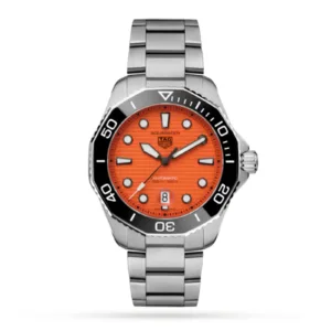 Tag Heuer Aquaracer Professional 300 43mm Orange Diver Mens Watch