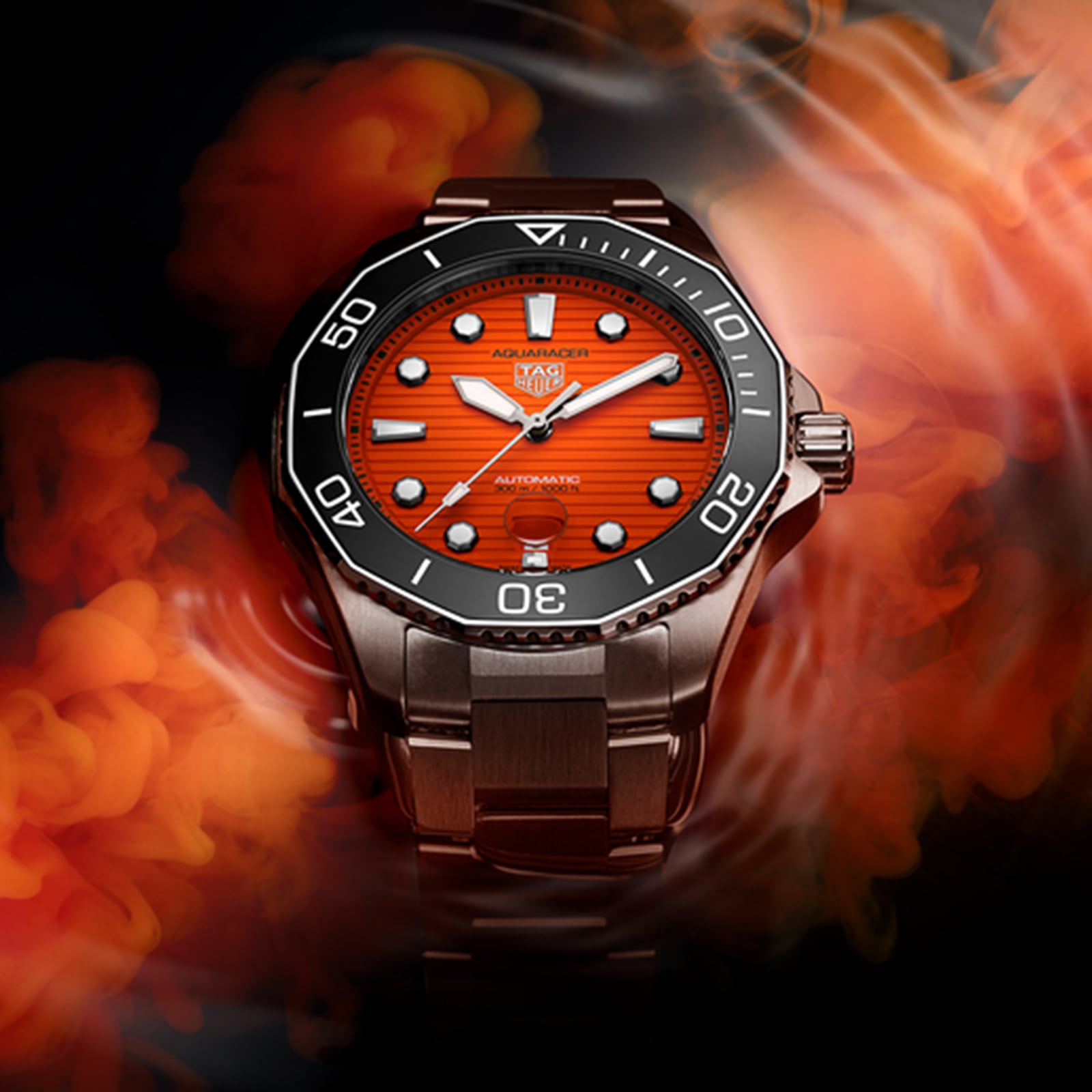 Tag Heuer Aquaracer Professional 300 43mm Orange Diver Mens Watch - Image 5