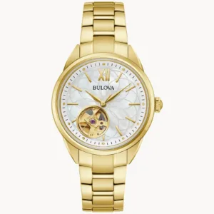 Bulova Classic Sutton Automatic Mens Gold Watch 97l172