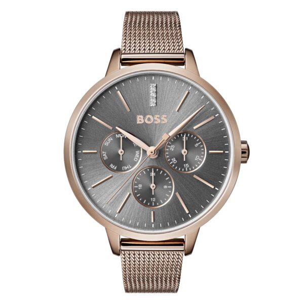 Hugo Boss Womens 1502424 Symphony Gold Tone Mesh Bracelet Watch