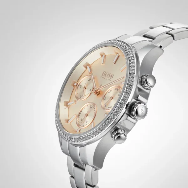 Hugo Boss Womens 1502565 Pandora Silver Tone Stainless Steel Watch With ...
