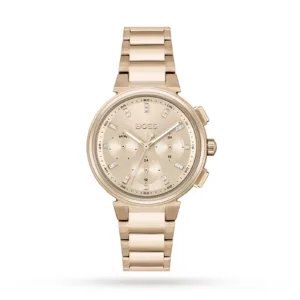 Hugo Boss Womens 1502592 Pandora Gold Tone Stainless Steel Watch With Black Dial