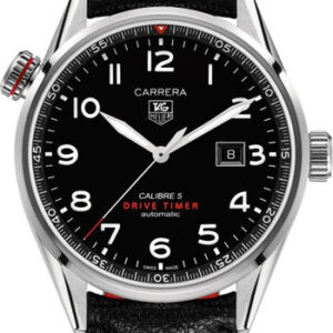 Tag Heuer Heuer Black Stainless Steel Carrera Drive Time Watch For Men War2a10 Fc6337