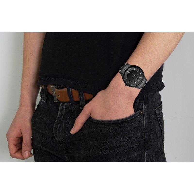 Emporio Armani Mens Ar11184 Black Stainless Steel Watch - Image 3