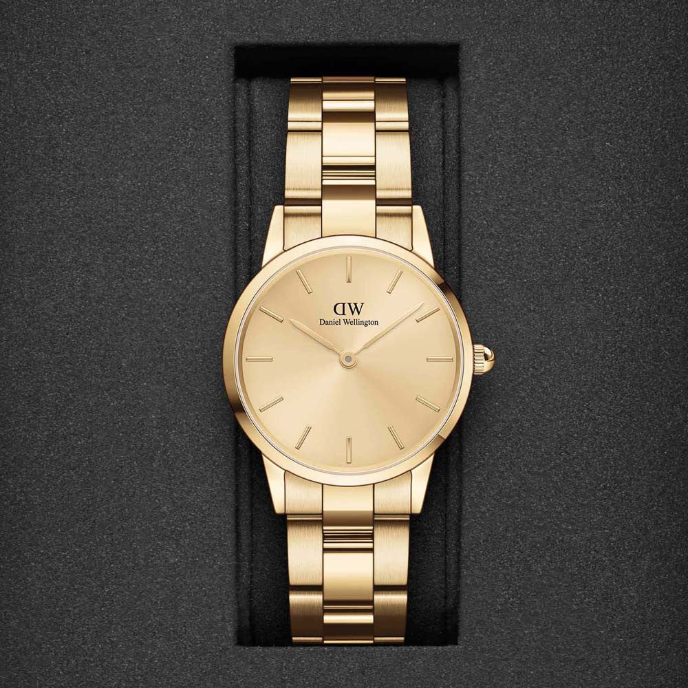 Daniel Wellington Ladies Gold Iconic Link Unitone Watch Dw00100403 - Image 3