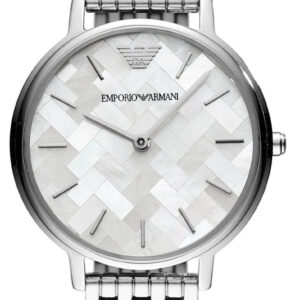 Emporio Armani Mother Of Pearl Dial Silver Steel Strap Watch For Women Ar11112