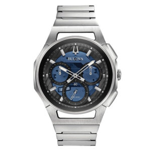 Bulova Curv Mens Blue Watch 96a205