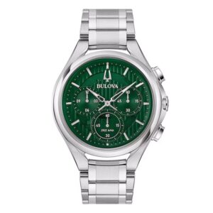 Bulova Curv Mens Green Watch 96a297